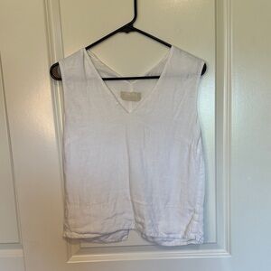 MaxMara White Boxy Sleeveless Tank Top